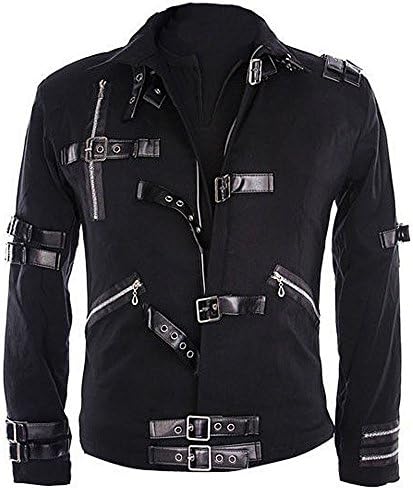 Thriller9 MJ Michael Jacket MJ Bad Black Jacket Glove Punk Collection Jacket Coat Gift