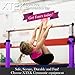 Xtek Gym Gymnastics Kip Bar for Kids, Adjustable Height Horizontal Bar, Sturdy Junior Training Equipment for Home - Fits Regular Size Mat (4ft wide) (Purple)