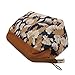 Makeup Bag/Travel Cosmetic Bags/Brush Pouch Toiletry Kit Fashion Women Jewelry Organizer with Zipper Portable Cube Flower Floral Purse (Brown)