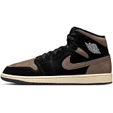 Air Jordan 1 Mid SE Men's Shoes (Black/Light Wild Mango/Olive Grey)