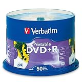Verbatim 4.7GB Up To 16x White Inkjet Printable Recordable Disc DVD+R,
50-Disc Spindle 95136