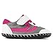 pediped Girls' Cliff Sneaker, White Fuchsia, Small (6-12 Months)