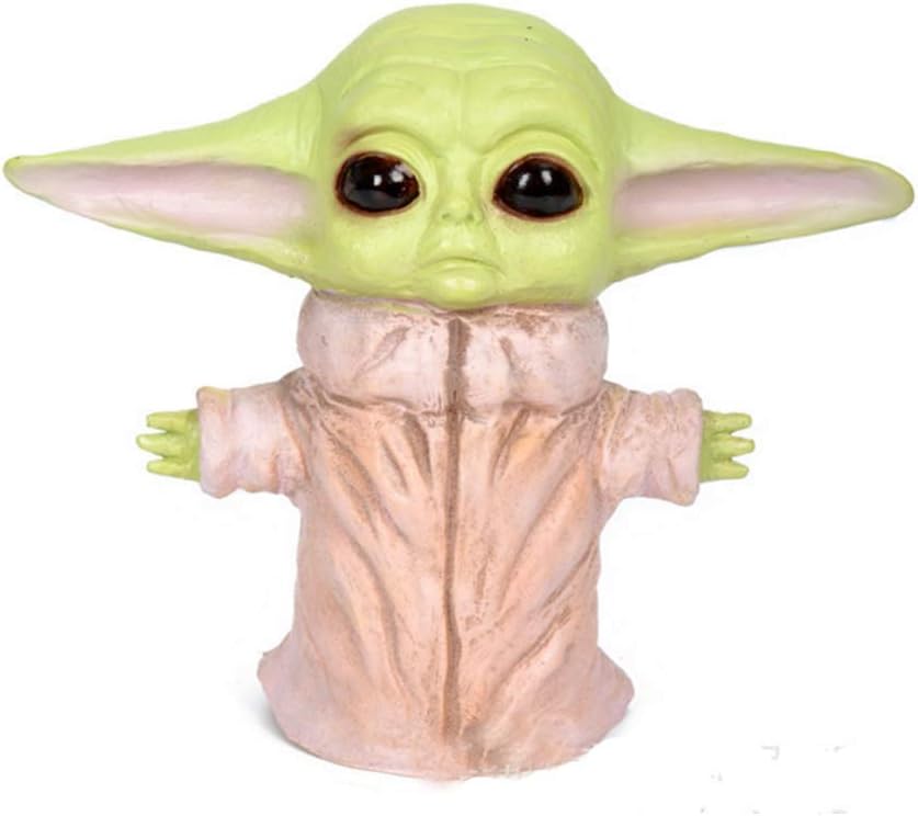 Karc Baby Yoda Doll Latex Figure SW Cosplay Costume Accessories for Adult Men Halloween Fancy Dress Merchandise