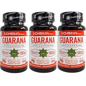 Guarana | 240 Capsules x 450mg (8 Month’s Supply) | Brain Activity Support | Energy Boost | Concentration | 22% Caffeine | Natural Food Supplement by Cvetita Herbal (3)
