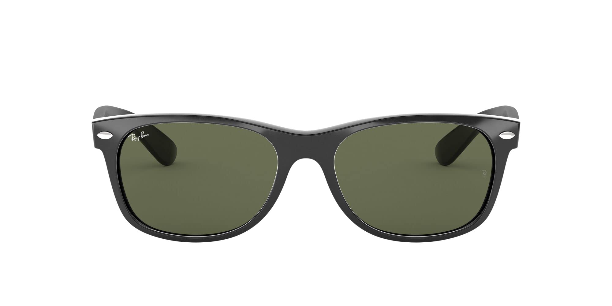 Ray-Ban RB2132 New Wayfarer Gafas de sol cuadradas, negro/G-15 verde, 58 mm