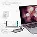 Sicotool Aluminum USB C Hub Adapter Multiport Type C Combo Dock,HDMI and Mini DP Dual 4K Video Output,Ethernet Port,PD Charging,SD/TF Card Slots,2 USB 3.0 for MacBook Pro,Type C Laptops (Grey)