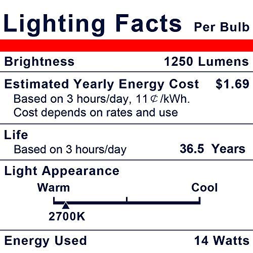 Explux 14W Classic Full-Glass PAR38 LED Flood Light Bulbs, Dimmable, 2700K Soft White, Indoor/Outdoor, 120W Equivalent, 6-Pack