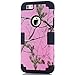 Hocase iPhone 6s Case, Camouflage Series, Durable Silicone Bumper and Hard Polycarbonate Shock & Scratch Resistant Case for Apple 4.7 inch iPhone 6s(2015) / iPhone 6(2014) - Pink+Black