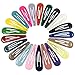 YAKA 42 Pcs/ 21 Pairs Candy Color Glossy Snap Hair Clips for Baby Girls (Metal, No Slip) - Hair Barrettes Hair Bow Prong Clips, Hair Accessories Hair Pins Clips(42 Mix Color Clips)