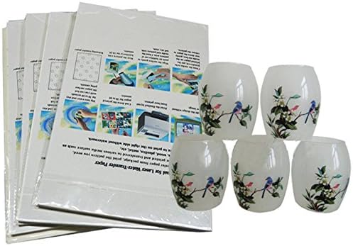 Inkjet Decal Water Transfer Paper - EDIY 20 Sheets DIY A5 Size Clear Inkjet Print Waterslide Decal Paper Image Transfer Paper Sheets(Transparent)