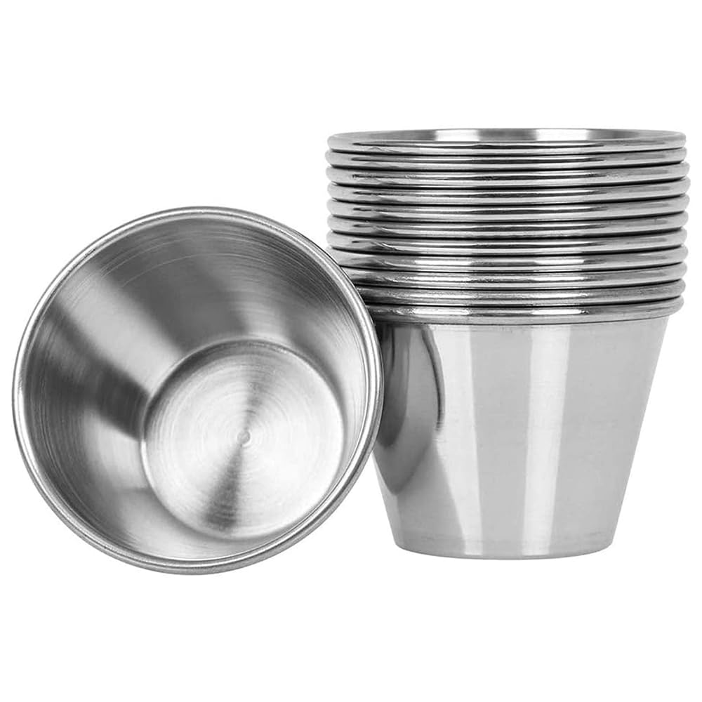 Royal Kitchen - Pudding Moulds - Stainless Steel Pudding Basins - Egg Tart Mold - Small Pudding Basins - Mini Tart Cases - Individual Cake Tins - Tart Mould - Panna Cotta Moulds - Set of 12 - Ø 9 cm