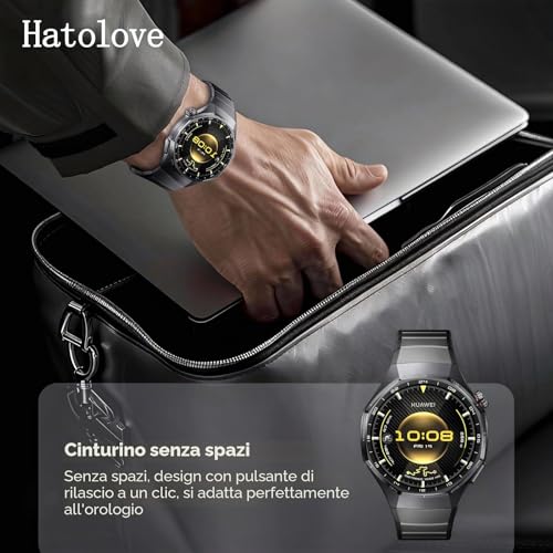 Titanium Strap for Huawei Watch GT6 Pro 46 mm, DLC Coating, Snap Buckle - Lightweight, Scratch-Resistant, Modular Design for Huawei GT6 Pro 46 mm