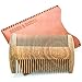 Two-Sided Wooden Beard Comb by Beard and Burns - Double Sides of Different Teeth Widths - Hand-Made from Natural, Scented Sandalwood - Smooth and comfortable Beard Comb
