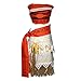 Quesera Women's Moana Costume Patterned Belt Tassel Skirt Set Outfit Party Costume, Red, Tag size XL=Adult size M
