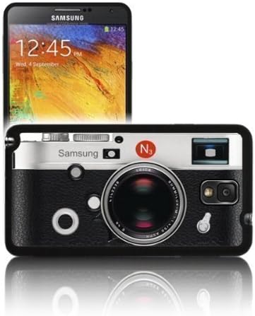 'Retro Camera' TPU Silicone Case for Samsung GALAXY NOTE 3 - Black