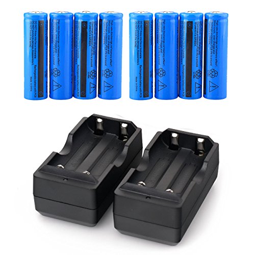 8PCS 3.7V Li-ion Rechargeable 18650 Battery for Handheld Flashlights(NOT AA or AAA)