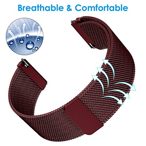CAVN Metal Bands Compatible for Fitbit Versa Bands/Versa Lite Edition Bands for Women Men, Replacement Stainless Steel Wristband Accessories Strap - Thumbnail 2