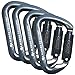 30kN Auto-Locking D Shaped Twist Lock Climbing 4 Pack Set Carabiner, Aluminum Rock Self Locking Clip