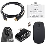 EEEKit 4-in-1 Office Kit for iRULU WalknBook 3 Notebook 10.1 Inch Microsoft Windows 10 Quad Core, IRULU Walknbook Hybrid 10.1 inch Quad Core Intel Windows 8.1 2-In-1 Tablet, Wireless Mouse + OTG Card Reader + Mini HDMI to HDMI Cable + USB Hub Spiltter