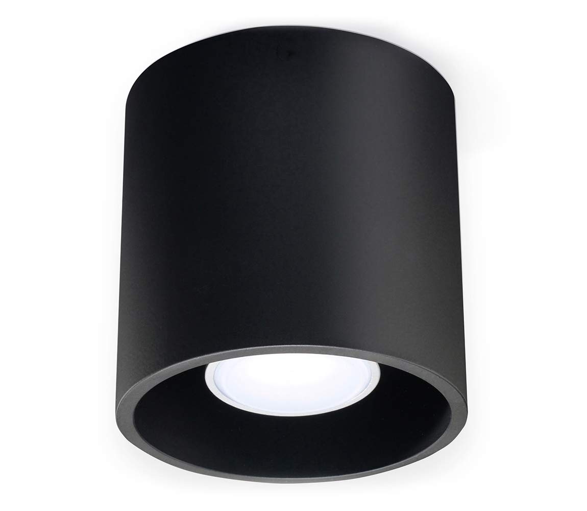 Ceiling lamp LED ORBIS SL.0016 SOLLUX Modern Plafond lamp Black G9 1-Light Aluminium Round for The Kitchen and The Bedroom