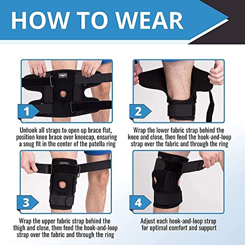 Dynamic Gear Open Patella Stabilizing Knee Brace with Dual Aluminum