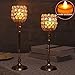 VINCIGANT Pack of 2 Gold Pillar Candle Hoders,Candlesticks Centerpieces for Wedding Party Dinner Centerpiece Decoration (Gift Boxed)