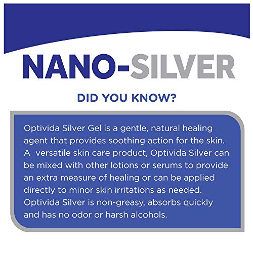 Optivida Colloidal Nano Silver Gel, Natural Topical Healing Cellular
