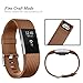 Geak Fitbit Charge 2 Bands, Special edition Replacement bands for Fitbit Charge2, Large,Coffee