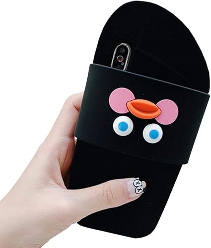 Amazon Co Jp Lanjp Iphone 6 6sケース シリコン サンダル スリッパ 履物 背面ケース スマホケース アイフォンケース 保護ケース スマホカバー かわいい お揃い プレゼント カップル ペア クールサンダル 英語柄 アニマル ブラック 家電 カメラ