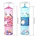 Homecube Hanging Mesh Space Saver Bags Organizer 3 Compartments Toy Storage Basket for Kids Room Organization Mesh Hanging Bag 2 Pcs Set ,Pink and Blue
