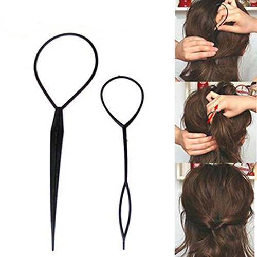 Women Bun Maker Roller Braid Twist Elastics Pins Hair Design Styling Tools Kit