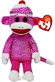Ty Beanie Babies Sock Monkey Pink Sparkle Plush