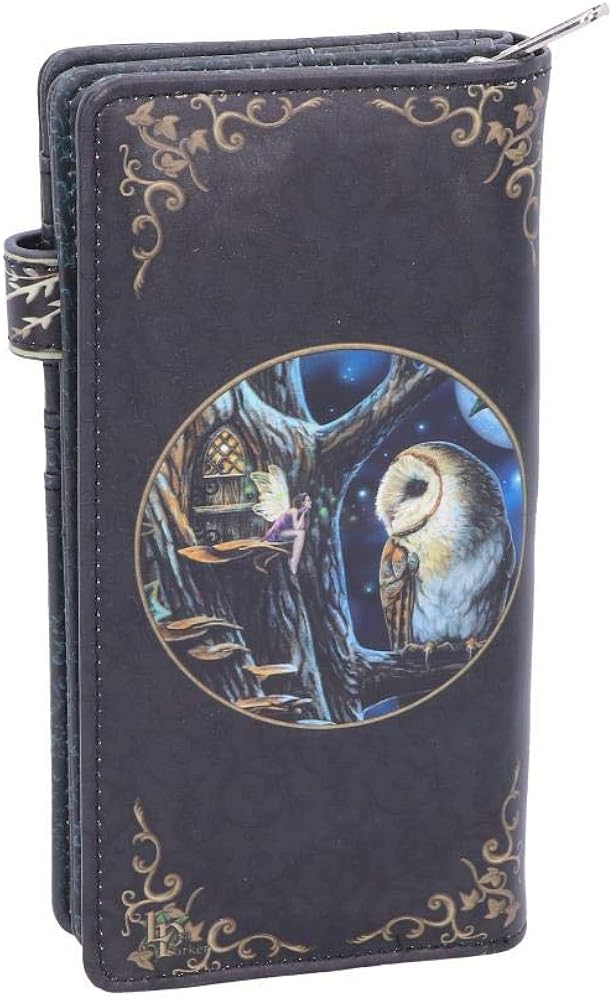 Nemesis Now B4864P9 Lisa Parker Fairy and Owl Purse 18.5cm, PU, Black, One Size - Image 4