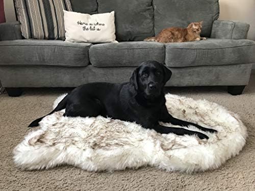 puprug faux fur memory foam orthopedic bed