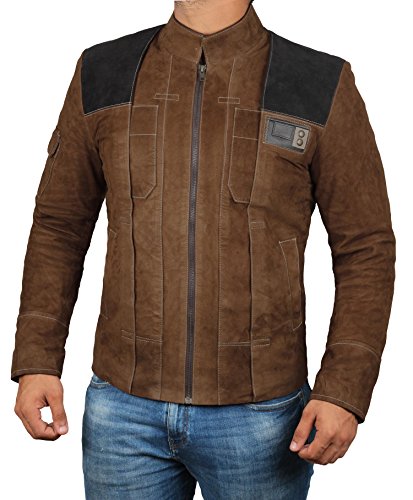 Genuine Suede Leather Jacket Men - Brown Jacket Costume | S [SU-HN-SO-LB-S] - Thumbnail 2