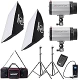 Neewer® 500W Photo Studio Strobe Flash Light Softbox Lighting Kit with Carrying Bag for Portrait,Product Photography and Video Shoots(250DI)