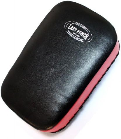 Shelter 4057 Black Red Boxing MUI Thai Kick Pad Cloth Tie Straps 14.5 in.