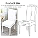 CosyVie Super Fit Universal Stretch Dining Chair Covers, Removable Washable Slipcovers for Dining Room Chairs 6 Pcs/Pack (White)