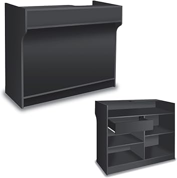 Amazon Com Free Standing Black Melamine Register Stand With