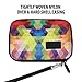 USA GEAR Hard Shell iPod Travel Case Compatible with Apple iPod Touch (7th Generation, 6th Generation, 5th), MP3 Player Case with Water Resistant Exterior, Wrist Strap - Geometric