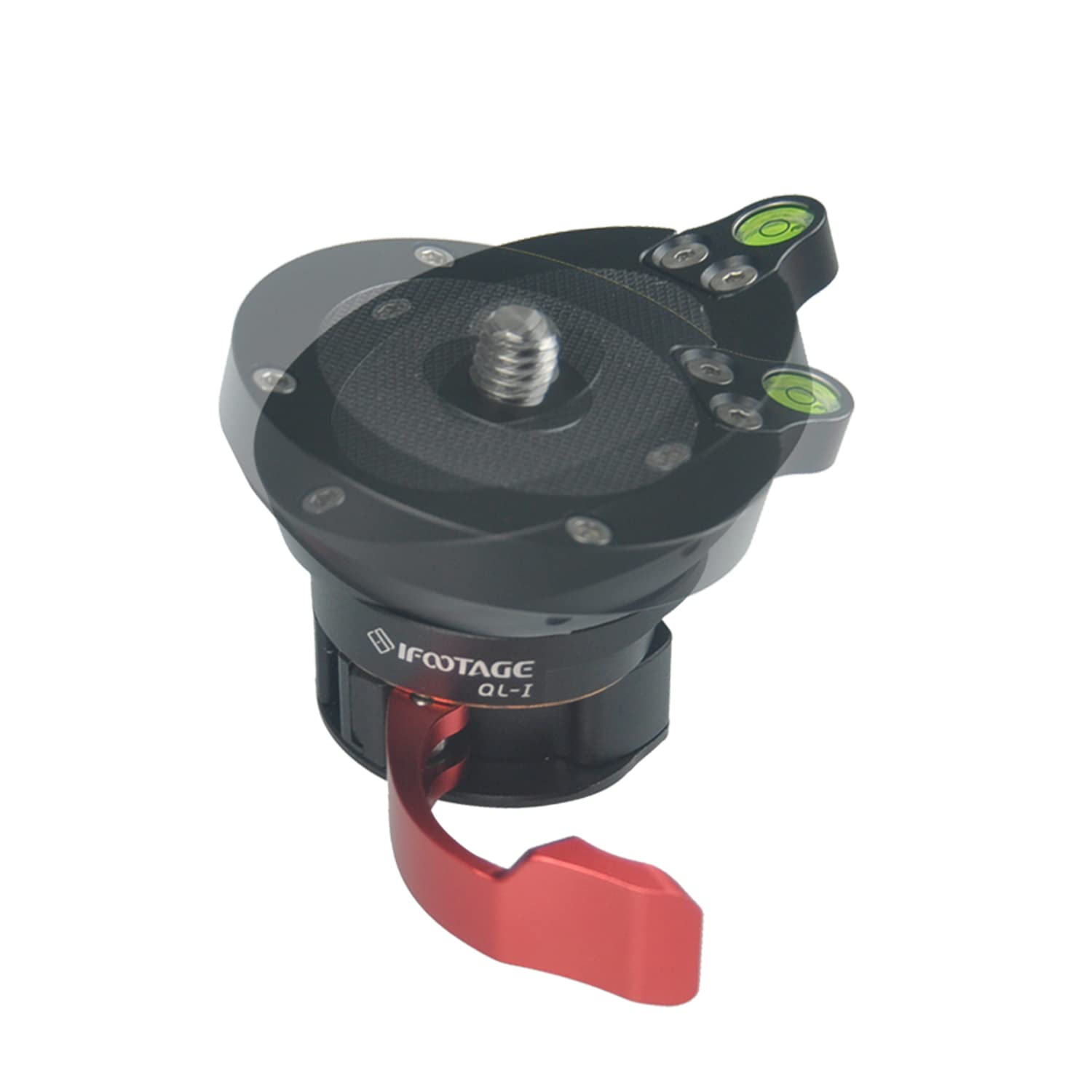 IFOOTAGE Quick Leveler Head QL-I, 3/8 Screw Connection on the Bottom, Suitable for Tripod, Camera Rails, Monopods, with Spirit Level, Camera Accessories, Auxiliary Stabiliser