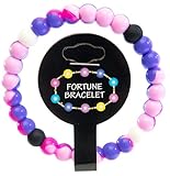Tie Dye Silicone Fortune Bracelets (pink/black/white)