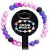 Tie Dye Silicone Fortune Bracelets (pink/black/white)