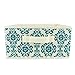DII Fabric Storage Bins for Nursery, Offices, & Home Organization, Containers are Made to Fit Standard Cube Organizers (11x11x5.5) Scroll Teal - Set of 2