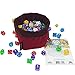Third Die Dice Bag - Celtic Medal Series - Handcrafted, Reversible Drawstring Dice Bag That Stands Open On The Table and Closes Tight - Complex Knot Medallion - Rich Brown and Blood Red