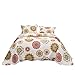 Mohap Quilt Set 3 Pieces Queen Size Bohemian Style for All Season Use Coverlet Set Retro Sunflower Pattern