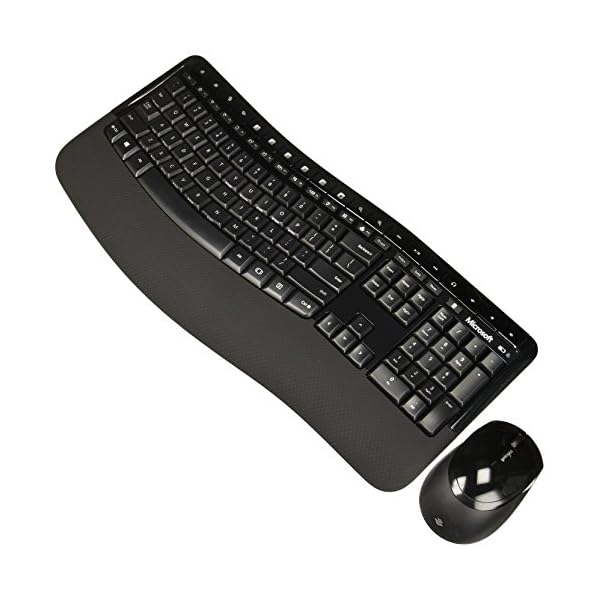 Microsoft-Wireless-Comfort-Desktop-5050-PP4-00001 Microsoft Wireless Comfort Desktop 5050 - Black. Wireless, Ergonomic Keyboard and Mouse Combo. Built-in Palm Rest and…