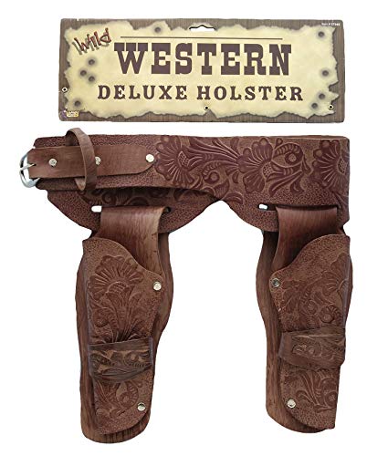 Forum Novelties Men's Deluxe Cowboy Holster Wild West Costume Accessory, Black, One Size