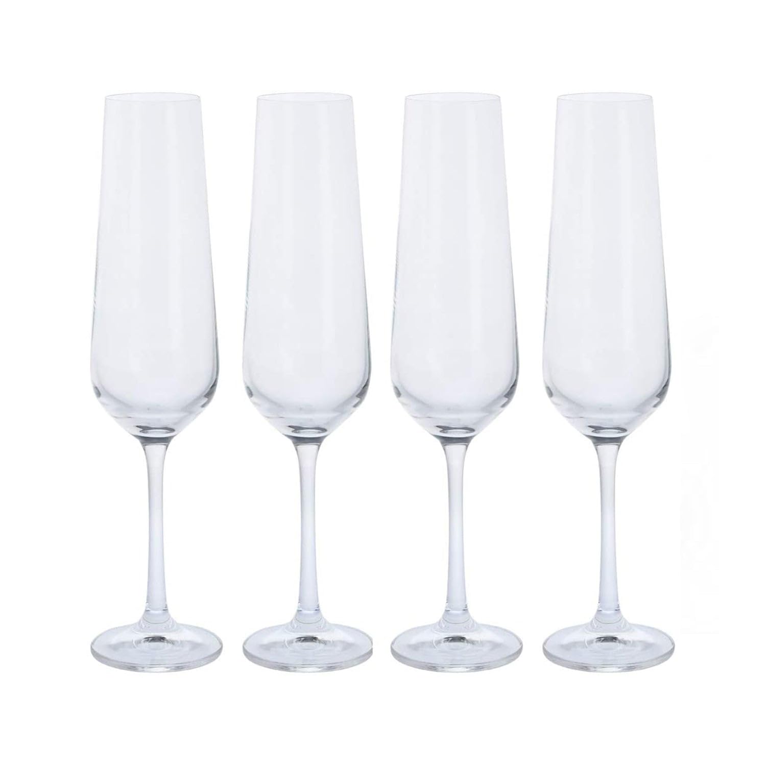 Dartington Crystal ST3286/4/4PK - Crystal Champagne Flutes, Set of 4 - Cheers, 5.5 x 5.5 x 24 cm