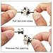 Canomo 4 Pieces Guitar Strap Buttons Strap Retainer Quick Release Strap locks (Black/Silver) with 2 Pair Guitar Strap Blocks for Electric Acoustic Guitar Replacement